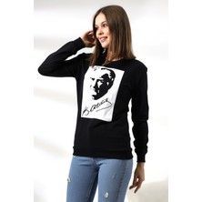 Endies Atatürk Baskılı Sweatshirt 19159 Siyah
