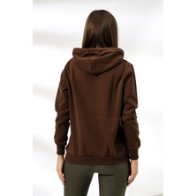 Endies Şardonlu Kapüşonlu Sweatshirt 19491 Kahve