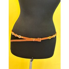 Gönülden Tasarım Taba Çelik Kalp Kadın Kemer 105 cm