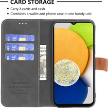 Seashell Digital Samsung Galaxy A51 4g SM-A515, Stil 11 Mat Doku Pu Deri Kılıf Tpu Cüzdan ve Stand-Black ile (Yurt Dışından)