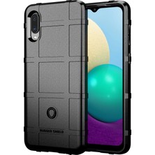 Seashell Digital Samsung Galaxy A02/M02 Şok Geçirmez Sağlam Grid Cilt Tpu Geri Kabuk Black (Yurt Dışından)