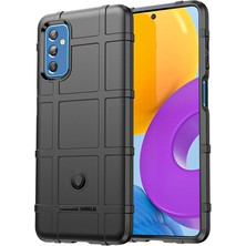 Seashell Digital Samsung Galaxy M52 5g-Black Için Sağlam Square Grid Tasarım Anti Scratch Yumuşak Tpu Arka Kapak Kılıfı (Yurt Dışından)