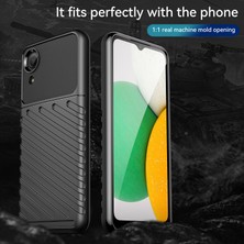 Seashell Digital Thunder Serisi Twill Doku Kalınlaştırılmış Tpu Kapak Samsung Galaxy A03 Çekirdek Black Için Koruyucu Telefon Kılıfı (Yurt Dışından)