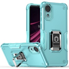 Seashell Digital Samsung Galaxy A03 Çekirdek Şok Geçirmez Yüzük Kickstand Hibrid Hard Pc+Yumuşak Tpu Cep Telefonu Vaka Işık Yeşil (Yurt Dışından)