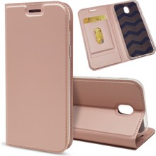 Seashell Digital Manyetik Deri Kart Tutucu Samsung Galaxy J3 (2017) Ab Versiyonu/j3 Pro (2017) -Rose Gold (Yurt Dışından)