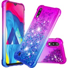 Seashell Digital Samsung Galaxy M10/A10-MOR/MAVI Için Gradyan Parıltı Tozu ve Tpu Kabuğu (Yurt Dışından)