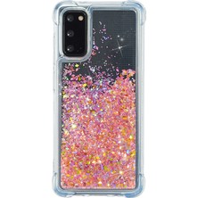 Seashell Digital Samsung Galaxy NOTE20/NOTE20 5g-Red Için Saf Renkli Glitter Tozu ve Tpu Kılıfı (Yurt Dışından)