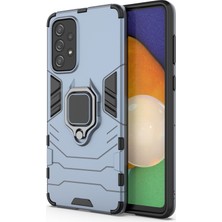 Seashell Digital Samsung Galaxy A73 5g Halka Tutucu Kickstand Pc+Tpu Çift Katman Şok Emilim Koruyucu Kapak-Dark Mavi (Yurt Dışından)