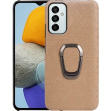 Seashell Digital Samsung Galaxy M23 Için 5G/F23 5g Petek Dokusu Şok Geçirmez Pu Deri Kaplama Iç Pc Koruyucu Telefon Kickstand-Sarı ile (Yurt Dışından)