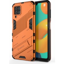 Seashell Digital Samsung Galaxy M32 (Global Sürüm) -Orange Için Şok Dayanıklı Pc+Tpu Combo Case Kickstand Tasarım Koruyucu Telefon Kılıfı (Yurt Dışından)