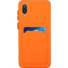 Seashell Digital Samsung Galaxy M02/A02-TURUNCU Için Kart Sahibi ile Yumuşak Tpu Telefon Geri Kasa Kapağı (Yurt Dışından)