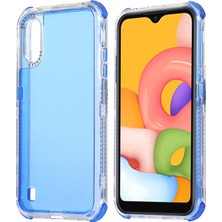 Seashell Digital Samsung Galaxy A01-BLUE Için Sert Pc+Tpu Koruyucu Telefon Kılıfı (Yurt Dışından)