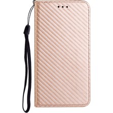 Seashell Digital Telefon Kaplama El Kayışı Tasarımı Karbon Fiber Doku Stand Cüzdan Tasarımı Samsung Galaxy A42 5g-Ros (Yurt Dışından)