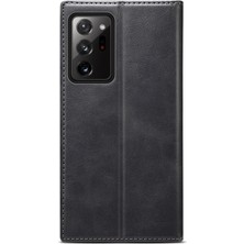 Seashell Digital Manyetik Otomatik Kapanış Folio Flip Deri Kılıf Kapağı Samsung Galaxy NOTE20 Ultra 5g-Black Için Stand Cüzdanı (Yurt Dışından)