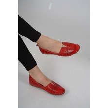 Osso Deri Koyu Kırmızı Kadın Ayakkabı 231220103