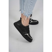 Osso Deri Siyah-Gri Kadın Casual Ayakkabı 231108103