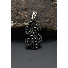 Prestige Gümüş Dolar Desenli Kolye Ucu 925 Ayar Gümüş