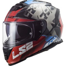Ls2 Storm 2 Sprınter Mat Siyah-Kırmızı-Tıtanıum Kask L Beden Hipoalerjenik Konforlu Tasarım