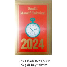 Saatli Maarif 2024 Küçük Boy Takvim 8X11,5 cm