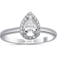 JWD Diamond 0.40 Ct F-G Si 2.39 gr 14 K Jwd Damla Yüzük