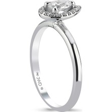 JWD Diamond 0.40 Ct F-G Si 2.39 gr 14 K Jwd Damla Yüzük
