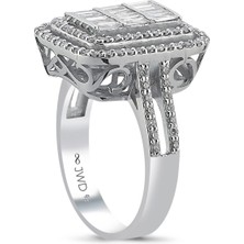 JWD Diamond 0.80 Ct F-G Si 4.64 gr 14 K Jwd Baget Yüzük