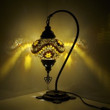 Mosland Home Mozaik Lamba Osmanlı Otantik Renkli Camlı El Yapımı Abajur