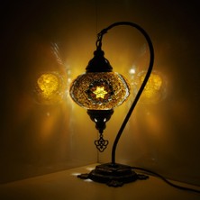 Mosland Home Otantik Mozaik Lamba Komodin Üstü Lamba Gece Lambası Abajur Osmanlı Dekoratif Masa Lamba