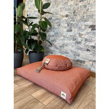 Lotus Yoga Meditasyon Minder Seti, Tarçın Rengi, Zafu Zabuton Yoga Minderi, Ortası Düz Desen