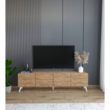 Suba Home Subahome Ahşap Görünümlü %100 Mdf 4 Kapaklı Tv Ünitesi 160 x 30 x 45 Modern ve Fonksiyonel Tasarım