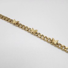Stainless Steel Zincir Kelebek Detaylı Çelik Bileklik