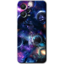 Gramaphone Xiaomi Redmi Note 12 Pro 5g Kılıf Hd Desen Baskılı Kılıf + Kırılmaz Cam - Gezegen Karışımı
