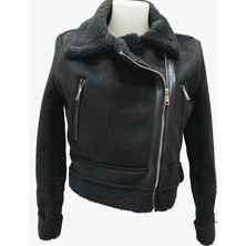 Nazlı Giyim Nubuk Biker Kaban