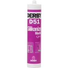 Derby 4 Adet Derby D51 Silikonize Mastik Beyaz 500 Gram