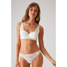 Pierre Cardin Kadın 4801 Pure Joy Balenli Dolgusuz Pedli Dantel Balconette Çeyiz Iç Çamaşır Takımı