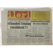 Gökçe Koleksiyon Giresun Ileri Gazetesi 24 Temmuz 1990 - Shp Nin Maskesi Düştü GZ7330