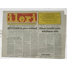 Gökçe Koleksiyon Giresun Ileri Gazetesi 19 Temmuz 1990 - Köykobir De Görev Bölümü GZ7333