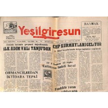 Gökçe Koleksiyon Yeşil Giresun Gazetesi 8 Mart 2000 - Ormancılardan Iktidara Tepki  GZ77871