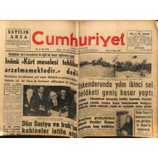 Gökçe Koleksiyon Cumhuriyet Gazetesi 12 Mayıs 1963 - Iskenderunda Yılın Ikinci Sel Felaketi Geniş Hasar Yaptı  GZ81358