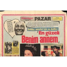 Gökçe Koleksiyon Hürriyet Gazetesi Pazar Eki 9 Mayıs 1976 - Marilyn Monroe  Annemi Tam Anlamıyla Anımsadığımı Söyleyemem  GZ90984