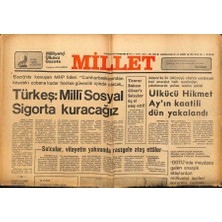 Gökçe Koleksiyon Millet Gazetesi 8 Aralık 1977 - Hikmet Ayın Katili Dün Yakalandı   GZ89676