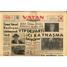 Gökçe Koleksiyon Vatan Gazetesi 26 Ağustos 1963 - Vietnamda 30 Budist Öldürüldü  GZ91046