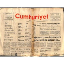Gökçe Koleksiyon Cumhuriyet Gazetesi 3 Ocak 1977 - Thy Güvenlik Açısından Dünyadaki 75 Havayolundan 70.si Seçildi GZ84500