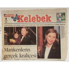 Gökçe Koleksiyon Hürriyet Gazetesi Kelebek Eki 4 Ekim 1996 - Mankenlerin Gerçek Kraliçesi   GZ7653