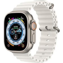 Global 42-49MM Yeni Nesil Apple Uyumlu Akıllı Saat Kordonu Silikon Beyaz