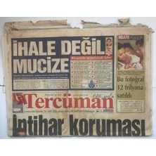 Gökçe Koleksiyon Tercüman Gazetesi 8 Haziran 2006 - Ihale Değil Mucize     GZ7396