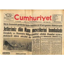 Gökçe Koleksiyon Cumhuriyet Gazetesi 9 Ağustos 1964 - Mersin Limanındaki Gemilerden Başka Gölcükten De 30 Harb Gemimiz Akdenize Açıldı  GZ85371