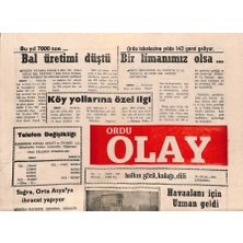 Gökçe Koleksiyon Ordu Olay Gazetesi 18 Ocak 1995 - Havaalanı Için Uzman Geldi GZ79789