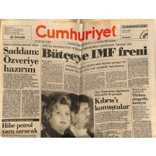Gökçe Koleksiyon Cumhuriyet Gazetesi 14 Kasım 1990 - Özal Yunanistan Başbakanı Mitsotakis Ile Görüştü  GZ87527