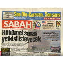 Gökçe Koleksiyon Sabah Gazetesi 12 Ağustos 1990 - Saddam Hüseyinin Beş Dublörü Var    GZ89076